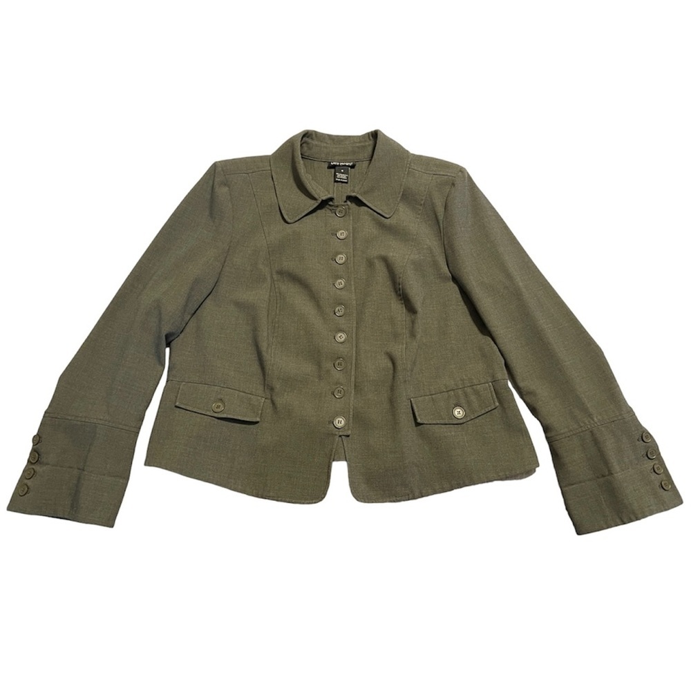 Lane Bryant Grey Button Front Light Jacket Womens Plus Sz 18
